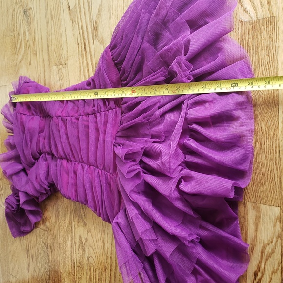 Elegant Purple Ruffled Dress - Picture 4 of 6